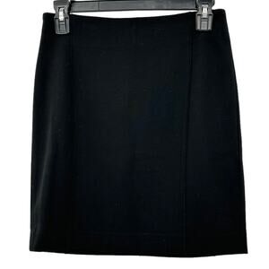 Rebecca Taylor Skirt Womens 4 Pencil Mini Black Ponte Knit Minimalist Party Club